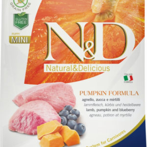 N&D Dog Grain Free bárány&áfonya sütőtökkel puppy mini 800g