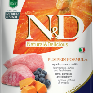 N&D Dog Grain Free bárány&áfonya sütőtökkel adult medium/maxi 2,5kg