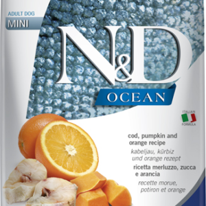 N&D Dog Ocean tőkehal&narancs és sütőtök adult mini 7kg