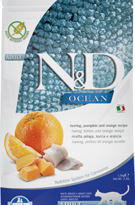 N&D Cat Ocean hering, sütőtök&narancs adult 1,5kg
