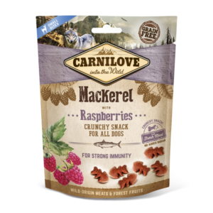 Carnilove Dog Crunchy Snack Makrela & Raspberry-  Markéla Hússal és Málnával 200g